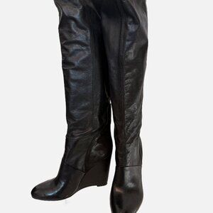 Modern Vintage Leather Wedge Boot sz 9.5